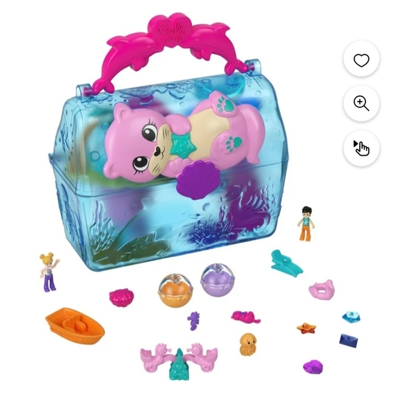Polly Pocket Sparkle Cove Adventure Island Treasure Chest - Picture 3 of 3